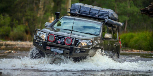 Black car with 4wd accessories Black car with 4wd accessories